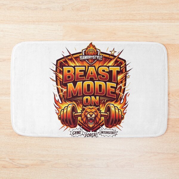 Item preview, Beast Mode On Gym Motivation Lion Barbells designed and sold by KambryStyle.
