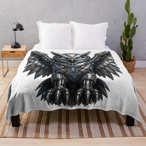 Item preview, Steel Owl V4 – Cybernetic Mechanical Owl | Industrial Metal Bird | Futuristic Robotic Owl Art T-Shirt designed and sold by SteelCoat Studio.