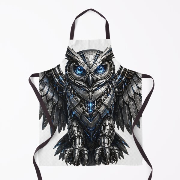 Item preview, Steel Owl V4 – Cybernetic Mechanical Owl | Industrial Metal Bird | Futuristic Robotic Owl Art T-Shirt designed and sold by SteelCoat Studio.