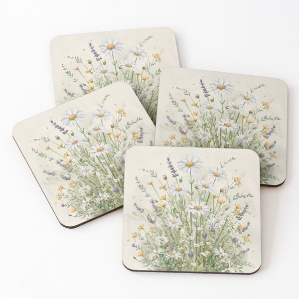 Item preview, Soft Meadow Wildflower Arrangement | Cottagecore Watercolor Botanical Wall Art Print designed and sold by Tamas Das.