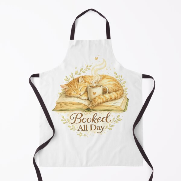 Item preview, Booked All Day | Cozy Cat Reading Watercolor Design designed and sold by NovaNest Studio.
