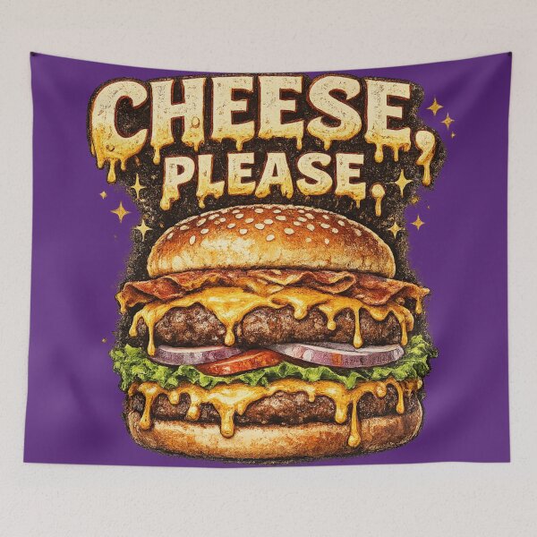 Item preview, Cheese Please: Cute Kawaii Happy Burger Character Motivational designed and sold by irfanshikh.