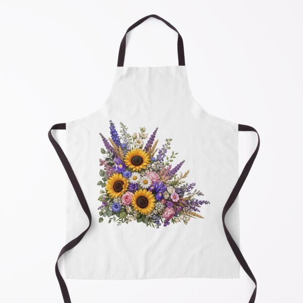 Item preview, Vintage Botanical Sunflower Floral Arrangement designed and sold by PetalGarden.