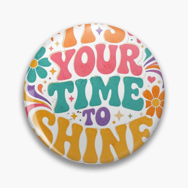 Item preview, It's Your Time to Shine Retro 70s Psychedelic Groovy Floral Motivational T-Shirt designed and sold by CosmoMerchStore.