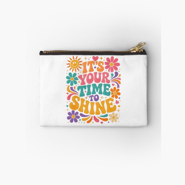 Item preview, It's Your Time to Shine Retro 70s Psychedelic Groovy Floral Motivational T-Shirt designed and sold by CosmoMerchStore.