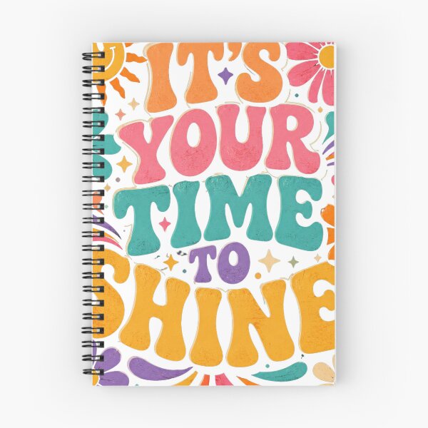 Item preview, It's Your Time to Shine Retro 70s Psychedelic Groovy Floral Motivational T-Shirt designed and sold by CosmoMerchStore.