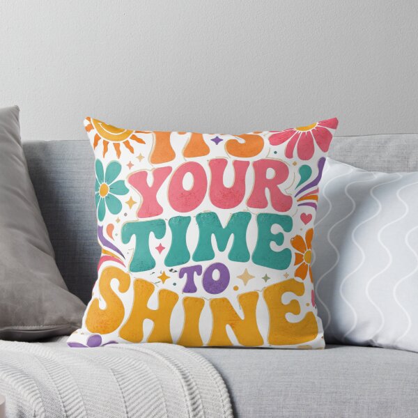 Item preview, It's Your Time to Shine Retro 70s Psychedelic Groovy Floral Motivational T-Shirt designed and sold by CosmoMerchStore.