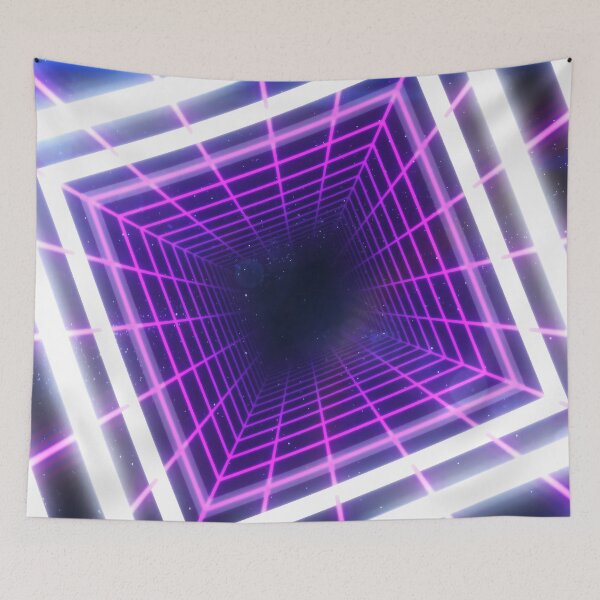 Item preview, Magenta Square Wireframe Tunnel & Neons designed and sold by Electric Shock!! Design.