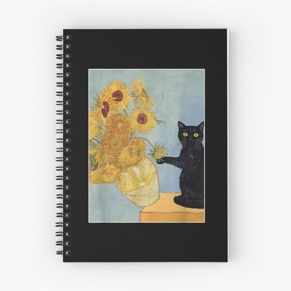 Item preview, CFunny Cat & Sunflowers Van Gogh Art Parody Vintage Tee  designed and sold by MatherFisher.