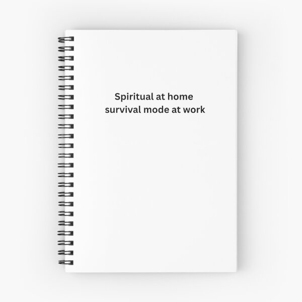 Item preview, Spiritual At Home Survival Mode At Work Funny Typography designed and sold by Milkydreamrose.