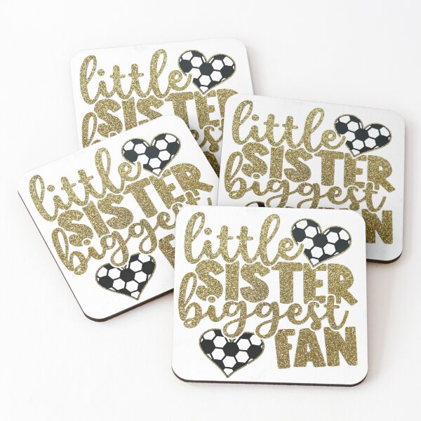 Item preview, Glitter Little Sister Biggest Fan Soccer Design designed and sold by yourfavoritestore.
