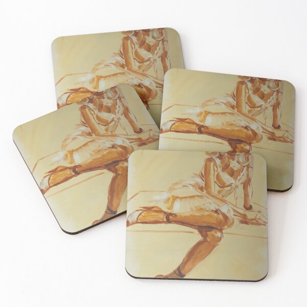 Item preview, Blonde woman in dress leaning in chair designed and sold by MikeJory.