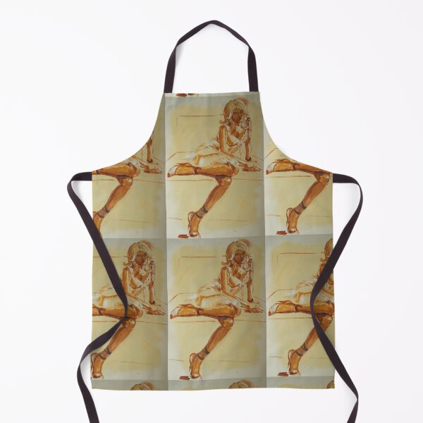 Item preview, Blonde woman in dress leaning in chair designed and sold by MikeJory.