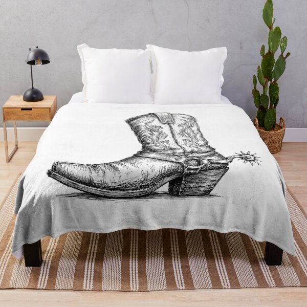 Item preview, Vintage Cowboy Boot Hand-Drawn Ink Sketch designed and sold by Piising.