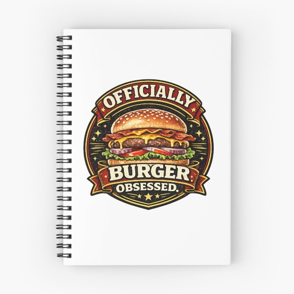Item preview, Officially Burger Obsessed: Vintage Badge Certification Design designed and sold by irfanshikh.