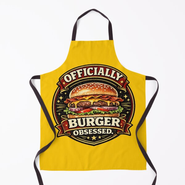 Aperçu de l'œuvre Officiellement obsédé par les burgers : Modèle de badge de certification vintage créée et vendue par irfanshikh.