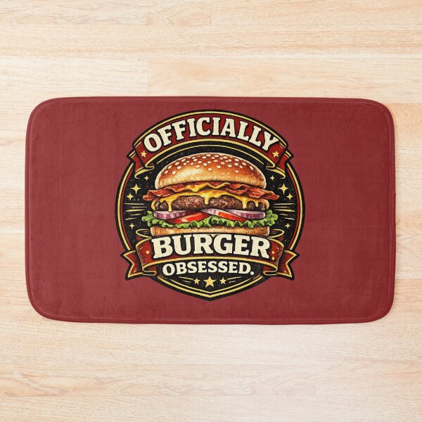 Item preview, Officially Burger Obsessed: Vintage Badge Certification Design designed and sold by irfanshikh.