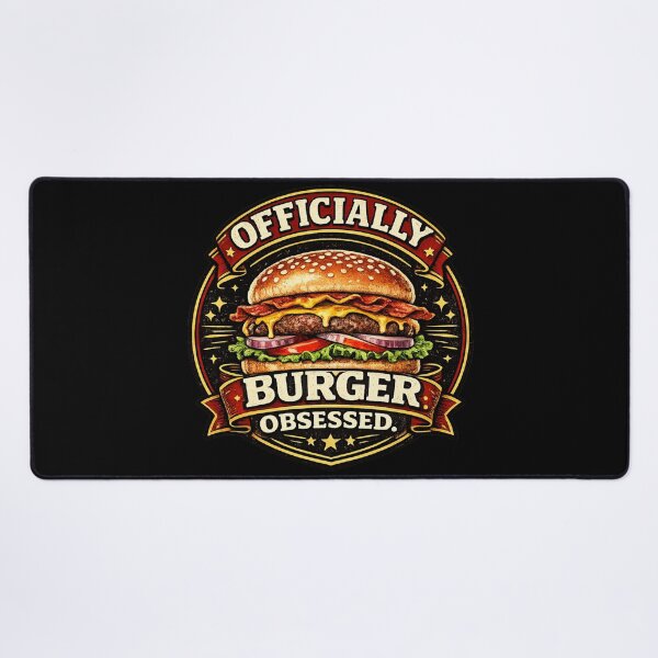 Item preview, Officially Burger Obsessed: Vintage Badge Certification Design designed and sold by irfanshikh.