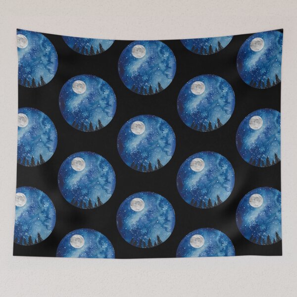 Item preview, Noche estrellada en acuarela designed and sold by Landesign.