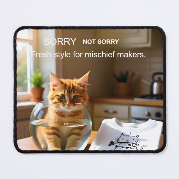 Item preview, Funny Ginger Kitten Apparel Slogan: Witty Sorry Not Sorry Cat Lover Tee Campaign designed and sold by Creative-RE.