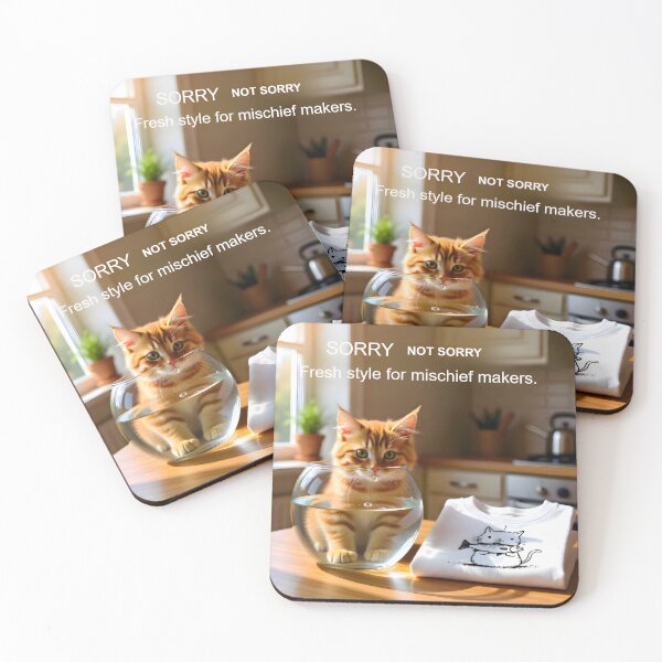 Item preview, Funny Ginger Kitten Apparel Slogan: Witty Sorry Not Sorry Cat Lover Tee Campaign designed and sold by Creative-RE.