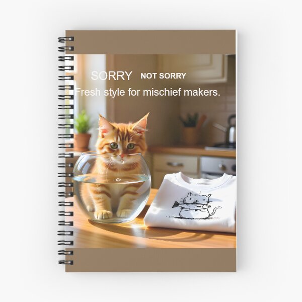 Item preview, Funny Ginger Kitten Apparel Slogan: Witty Sorry Not Sorry Cat Lover Tee Campaign designed and sold by Creative-RE.