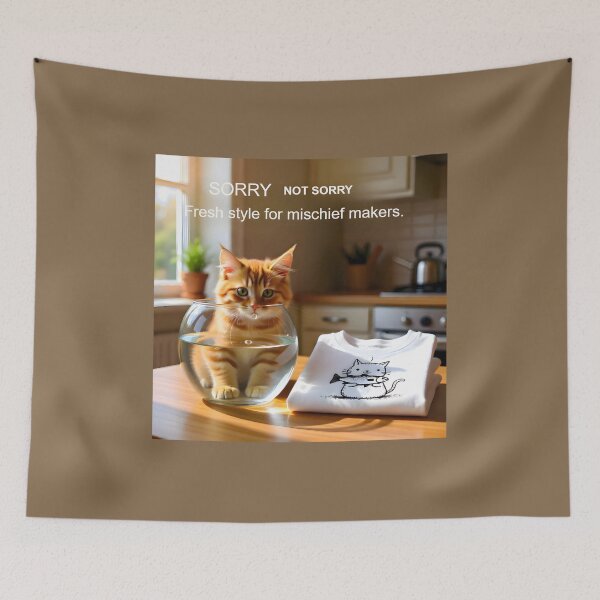 Item preview, Funny Ginger Kitten Apparel Slogan: Witty Sorry Not Sorry Cat Lover Tee Campaign designed and sold by Creative-RE.