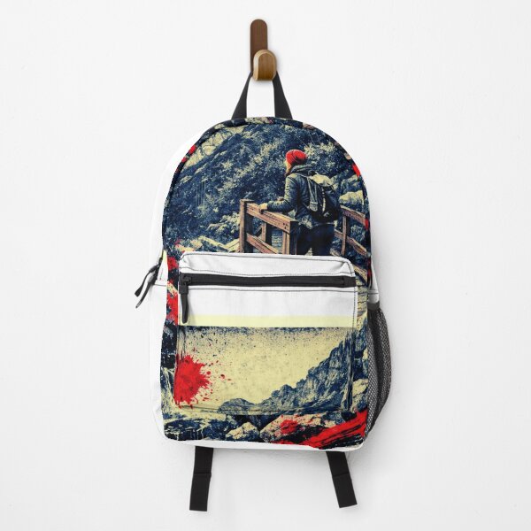 Item preview, On the Way to Rysy – Trash‑Polka Mountain Bridge Art designed and sold by GabeMountainArt.