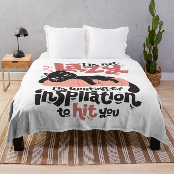 Item preview, I'm Not Lazy Cat Quote Design designed and sold by FloraMyst.