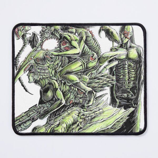 Item preview, Surrealism dystopian xenomorph landscape Manga ink art designed and sold by Paintbase.