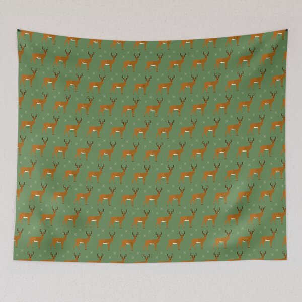 Item preview, Reindeer on green designed and sold by reneesillus.