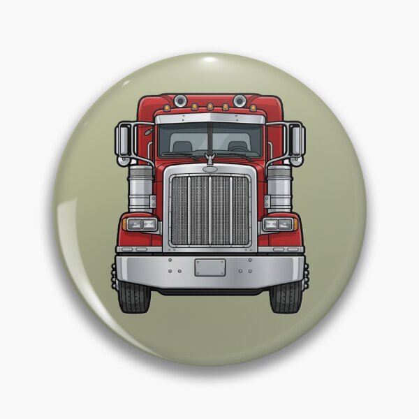Item preview, Classic Red American Semi Truck with Eagle Hood Ornament designed and sold by Late Theory.
