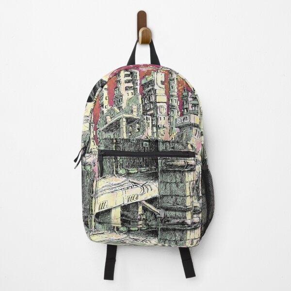 Item preview, dystopian industrial landscape Manga ink art designed and sold by Paintbase.