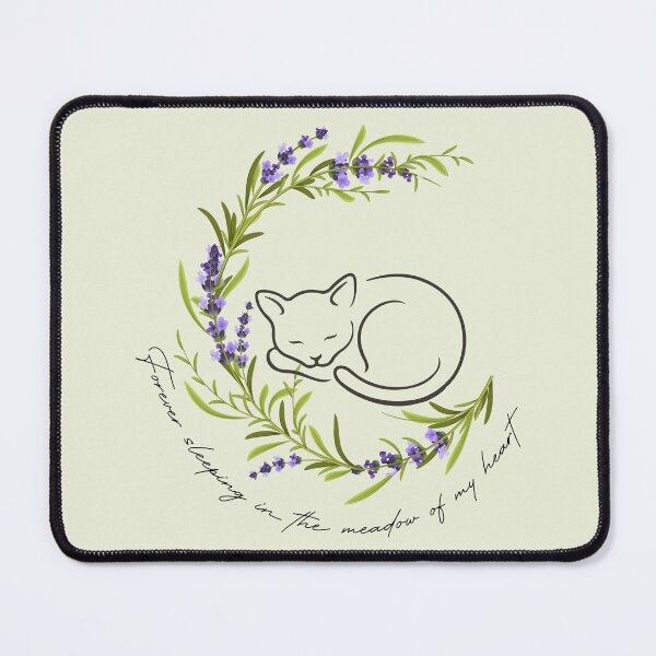 Item preview, Comforting Cat Memorial Lavender Line Art Gift designed and sold by Paw-Soul.