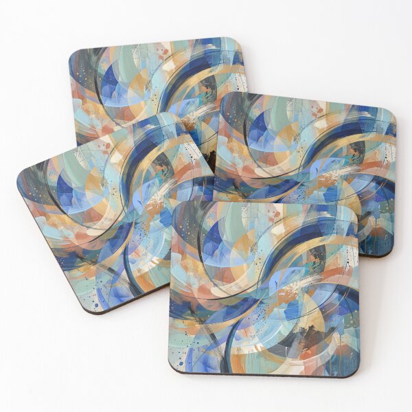 Item preview, Golden Harmony Abstract Flow designed and sold by MARAFISHOPARTS.