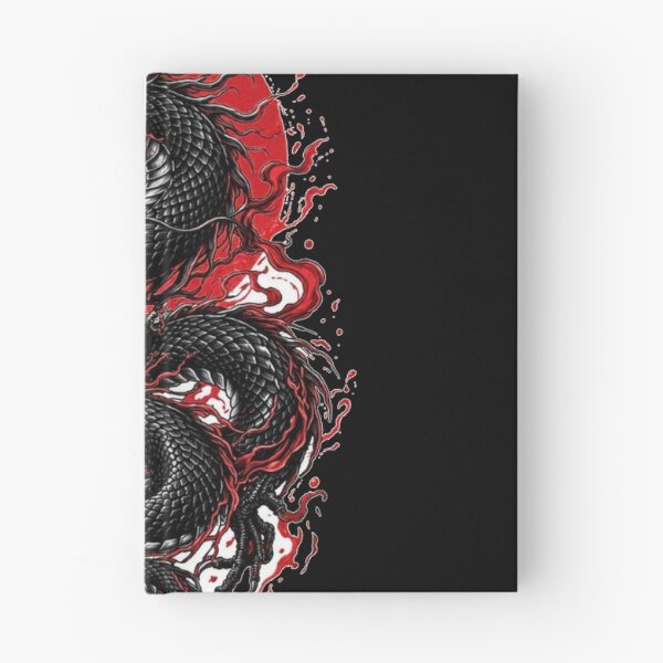 Item preview, Japanese Black Dragon with Red Sun Tattoo Art designed and sold by PatternPopp.