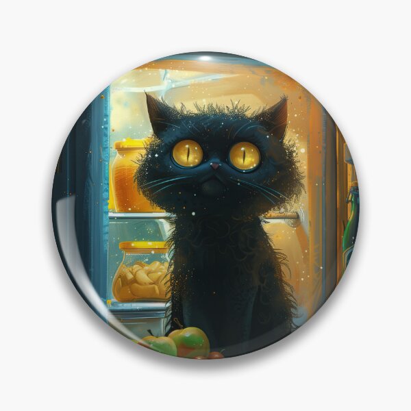Item preview, Midnight Fridge Cat designed and sold by Erika Kaisersot.