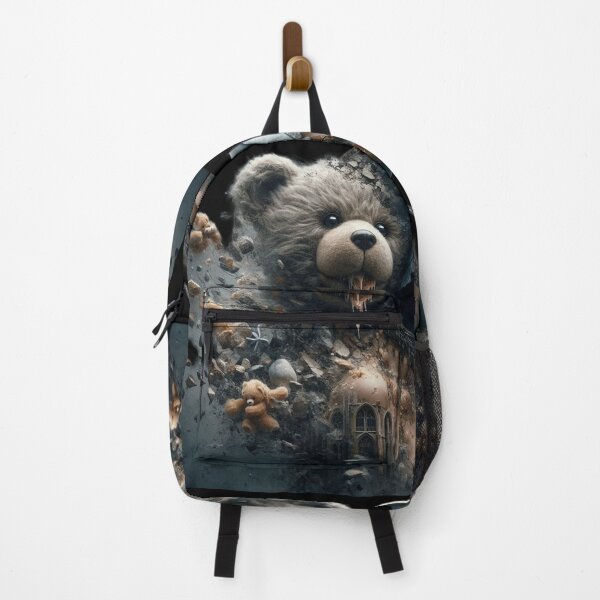 Item preview, Creepy Teddy Bear Explosion and Gothic Nun Horror Art designed and sold by LujziWorld.