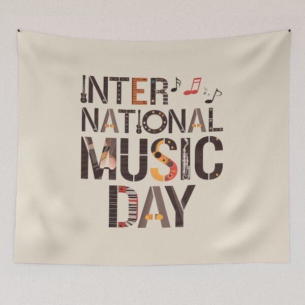 Item preview, Typography Music Passion - International Music Day designed and sold by Art-Arcade6.