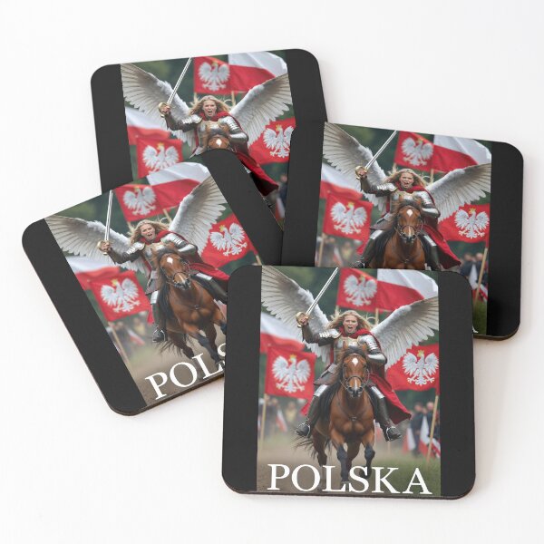 Item preview, Winged Hussar Angel Warrior Woman on Horseback | Polska Poland Patriotic Art designed and sold by Amber Sky Creations.