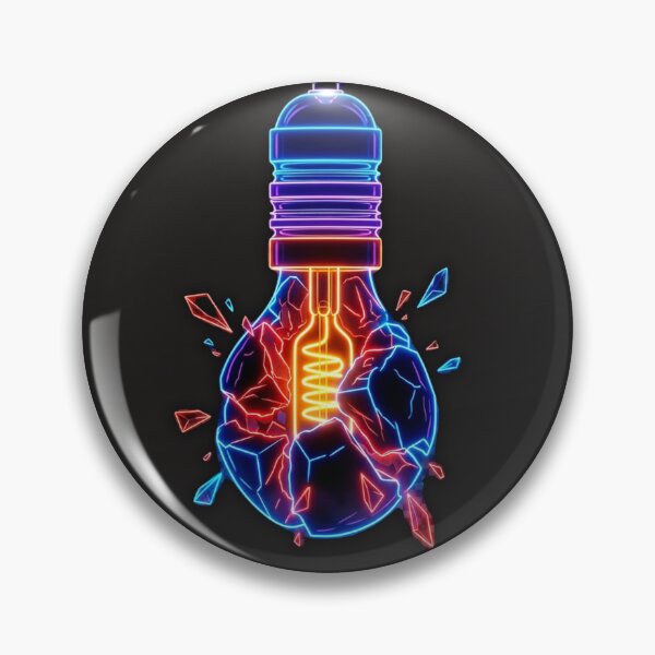 Item preview, Neon Void Bulb - Shattered Electronic Neon Sign Art designed and sold by alalame.