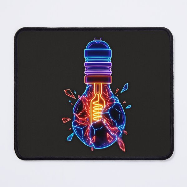 Item preview, Neon Void Bulb - Shattered Electronic Neon Sign Art designed and sold by alalame.