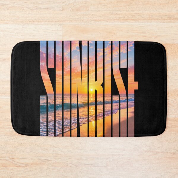 Item preview, Sunrise Ocean Typography – Beach Horizon Word Art designed and sold by Tharaazu.