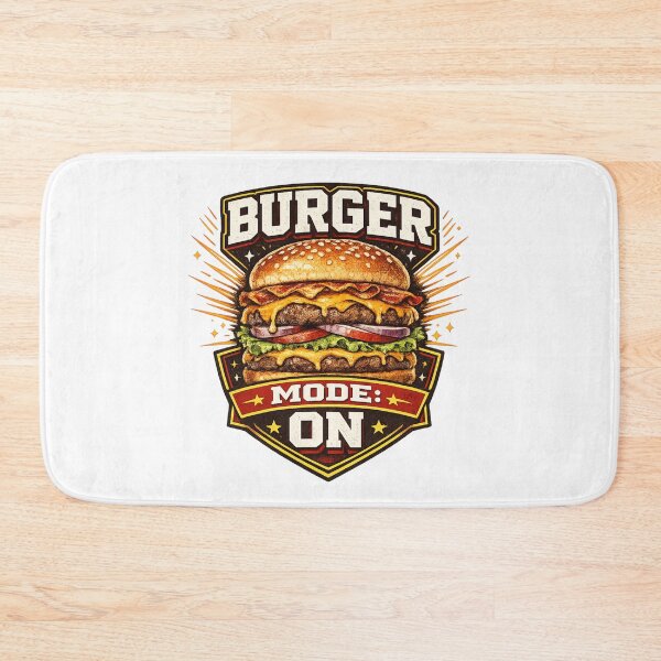 Item preview, Burger Mode On: Activation Badge Gaming Lifestyle Motivation designed and sold by irfanshikh.