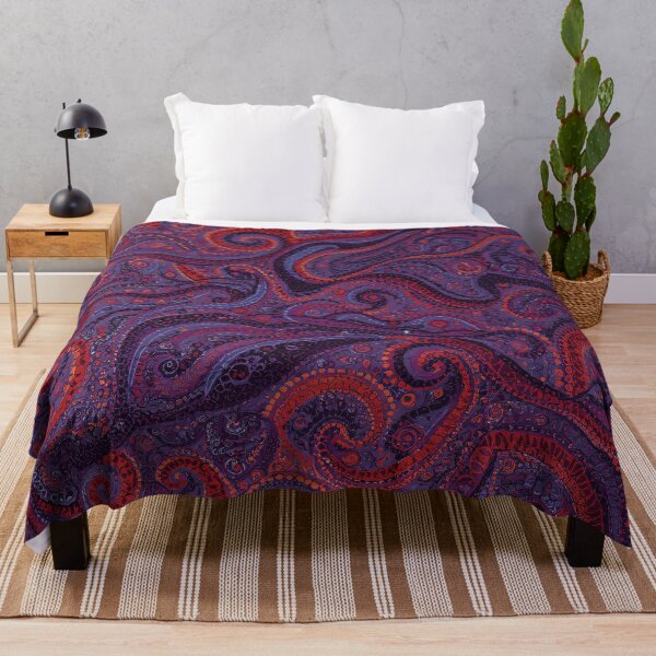 Item preview, Midnight Paisley Mosaic | Violet Bohemian Abstract Pattern designed and sold by GrinGalore.