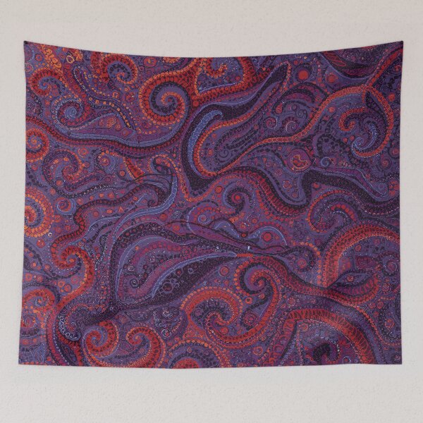Item preview, Midnight Paisley Mosaic | Violet Bohemian Abstract Pattern designed and sold by GrinGalore.