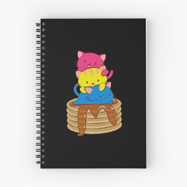 Item preview, pansexual pride flag kawaii cats on pancakes designed and sold by jeffwend.