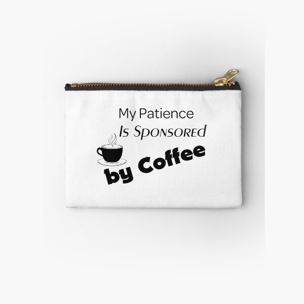 Item preview, My patience is sponsored by coffee – Funny coffee sayings T-shirt designed and sold by Hamdy est 1985.
