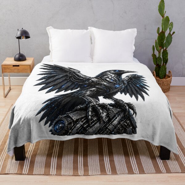 Item preview, Steel Raven V4 – Cybernetic Mechanical Raven | Industrial Metal Crow | Futuristic Robotic Bird T-Shirt designed and sold by SteelCoat Studio.