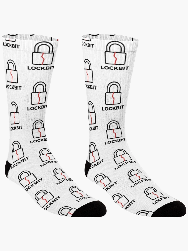 Thumbnail 3 of 5, Socks, LockBit Hacker Design designed and sold by KurtByteStudio.